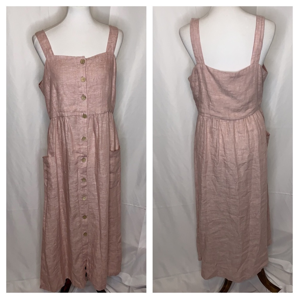 NWT Rachel Zoe 100% Linen Button Down Dress